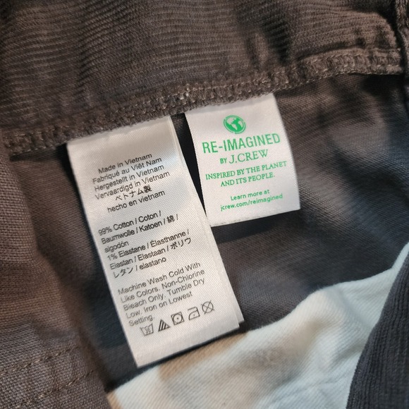 J Crew 770 Corduroy Pants Mens 33x30 Charcoal Gray Straight Leg 5 Pockets Casual - Picture 7 of 11